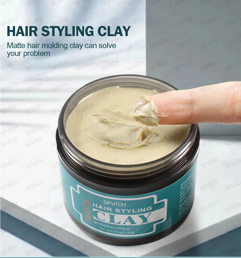 Matte Hair Clay for Men – Strong Hold, Natural Finish & Easy Wash (80g)