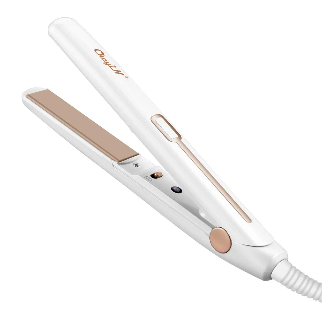 Mini Dual-Use Hair Straightener and Curler for Travel Styling with Constant Heat Control