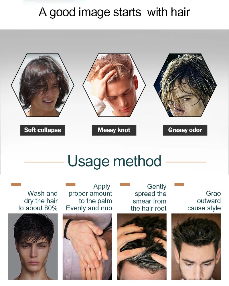 Matte Hair Clay for Men – Strong Hold, Natural Finish & Easy Wash (80g)