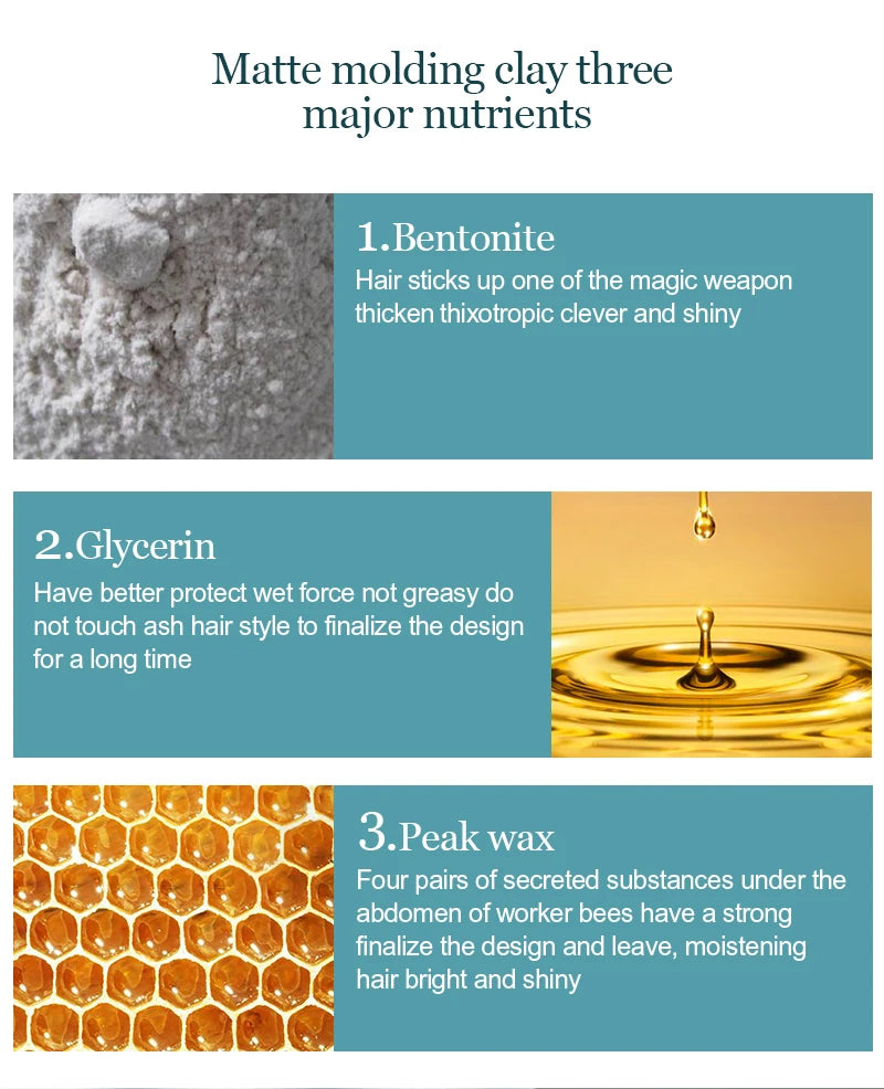 Matte Hair Clay for Men – Strong Hold, Natural Finish & Easy Wash (80g)