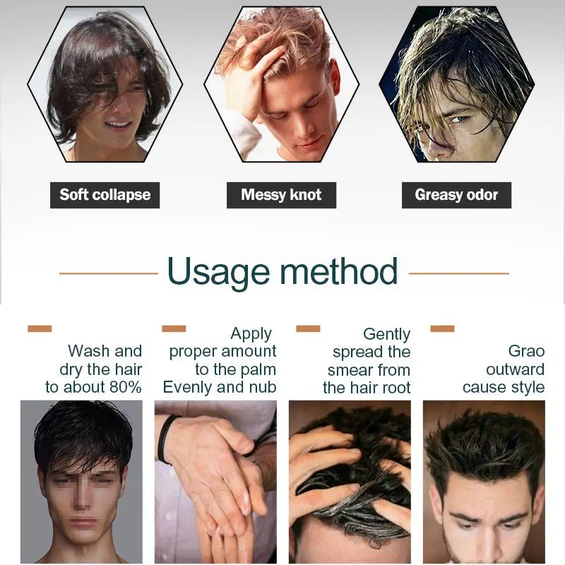 Matte Hair Clay for Men – Strong Hold, Natural Finish & Easy Wash (80g)