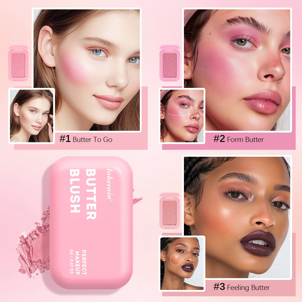 12-Hour Vegan Powder Blush & Bronzer – Soft Matte Face Palette