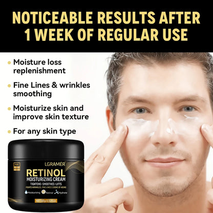 Men’s Retinol Face Cream for Wrinkles, Pore Refining and Deep Moisturizing