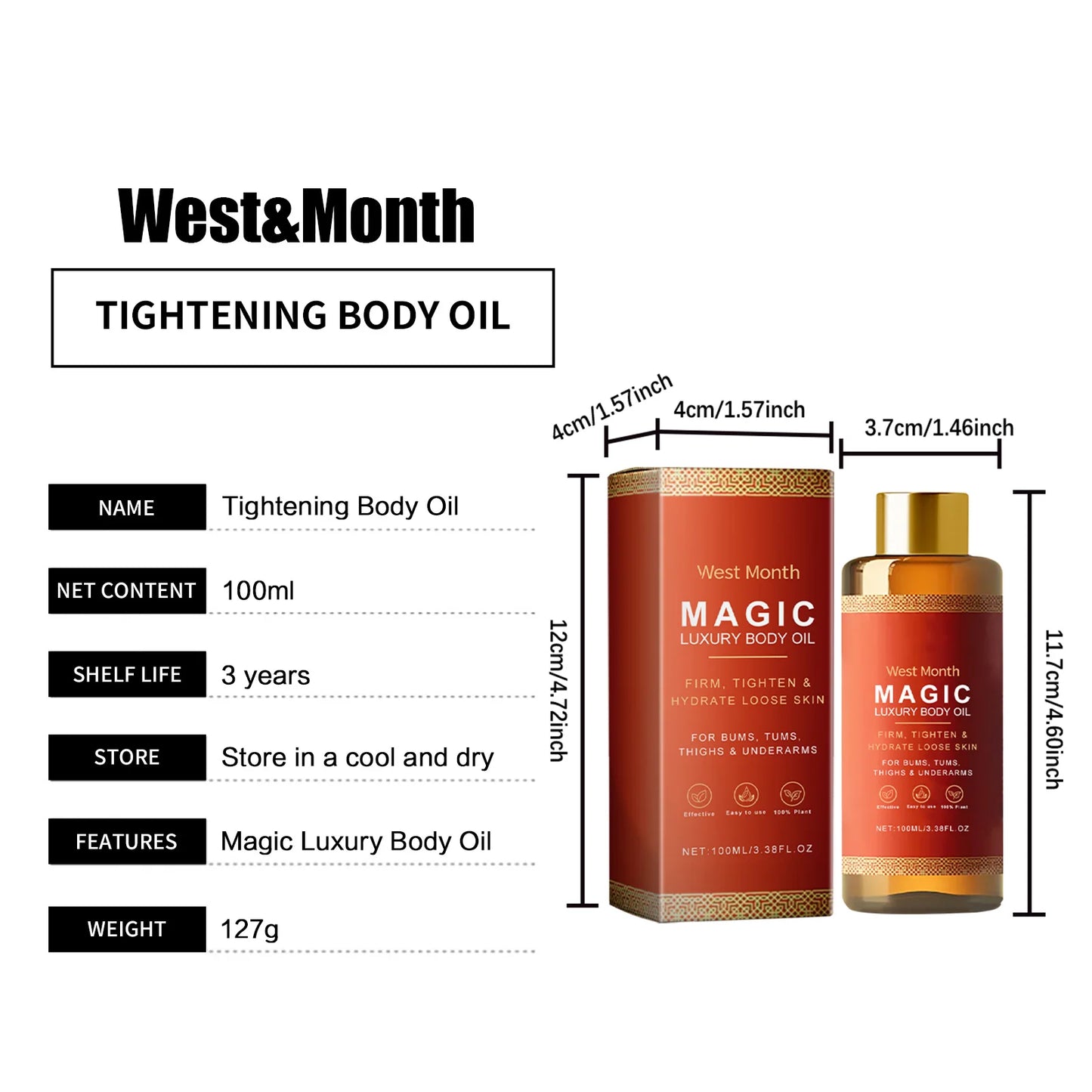 Firming & Tightening Body Oil for Smooth, Lifted and Radiant Skin