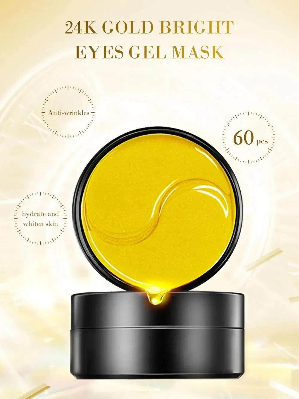 Golden Collagen Moisturizing Eye Masks for Hydration and Eye Care