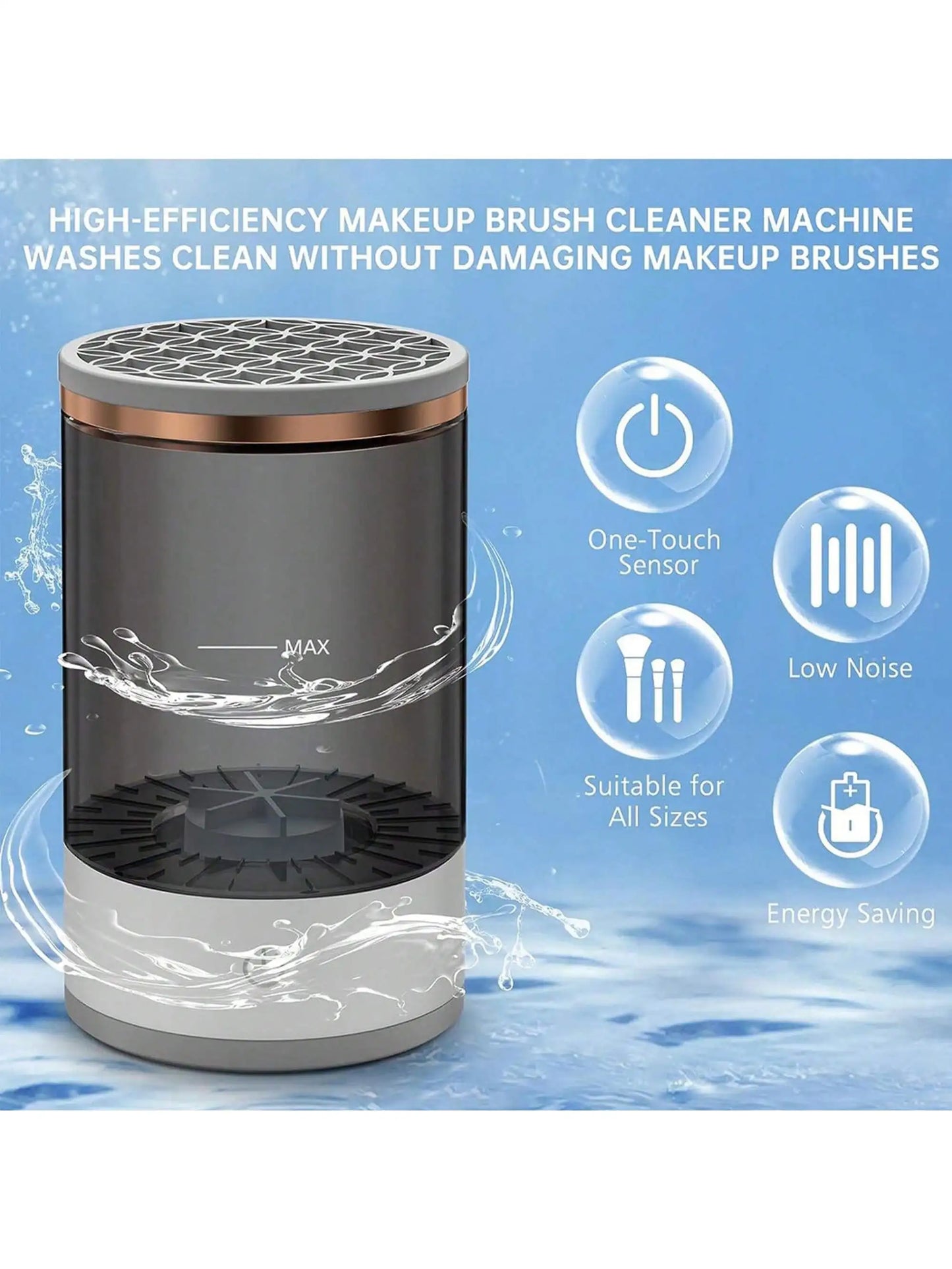 Electric Makeup Brush Cleaner – Automatic Rotating Brush Spinner