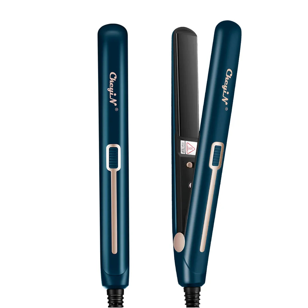 Mini Dual-Use Hair Straightener and Curler for Travel Styling with Constant Heat Control