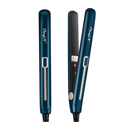 Mini Dual-Use Hair Straightener and Curler for Travel Styling with Constant Heat Control