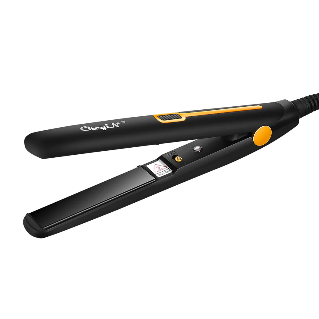Mini Dual-Use Hair Straightener and Curler for Travel Styling with Constant Heat Control