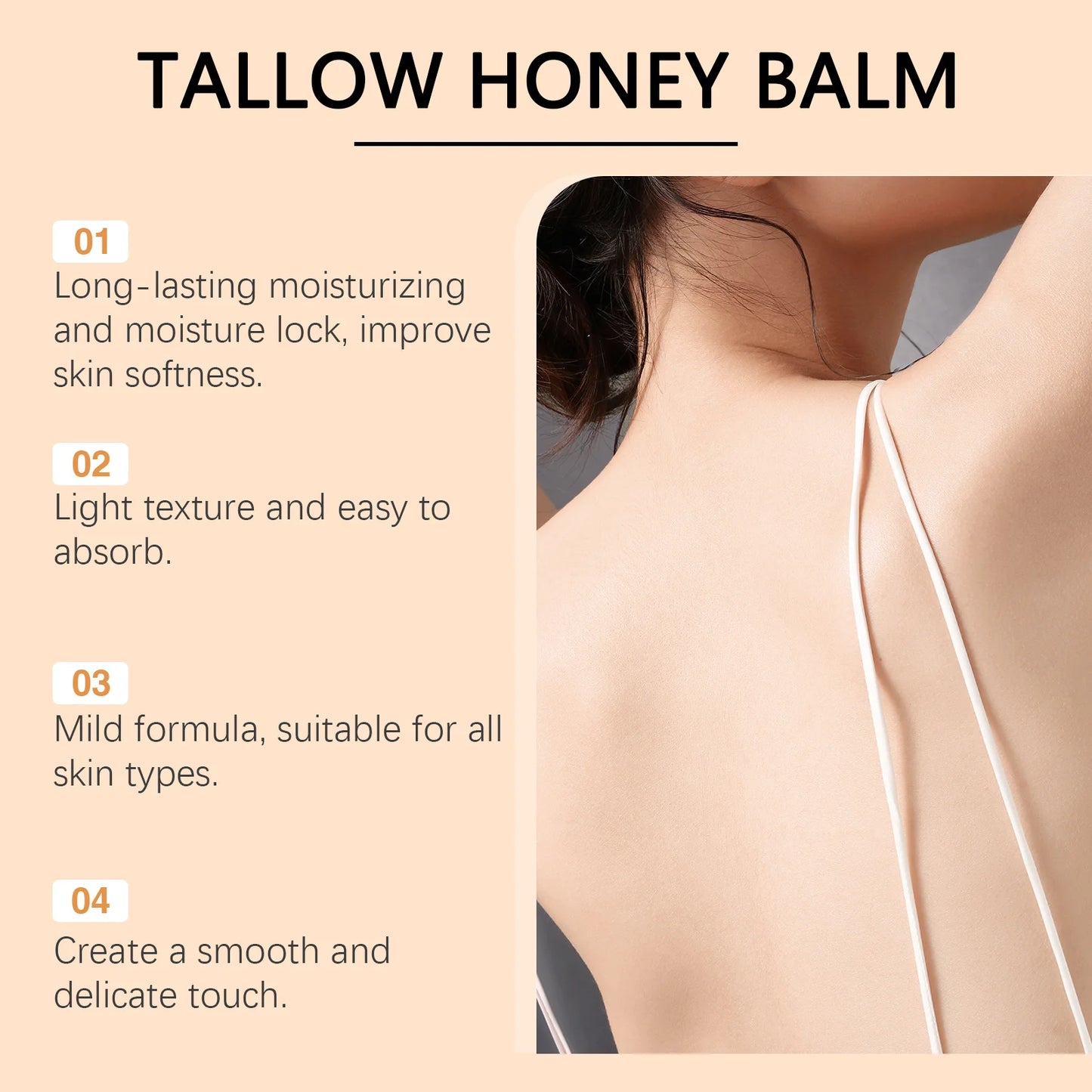 Tallow Honey Deep Hydration Cream for Firming, Brightening and Skin Repair