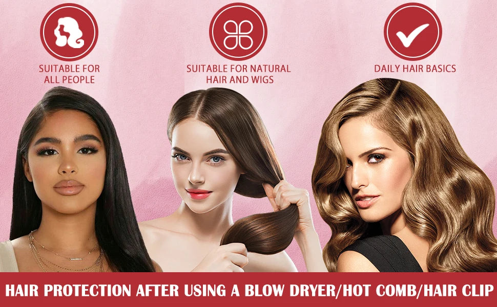 Thermal Heat Protection Spray for Hair Styling and UV Defense