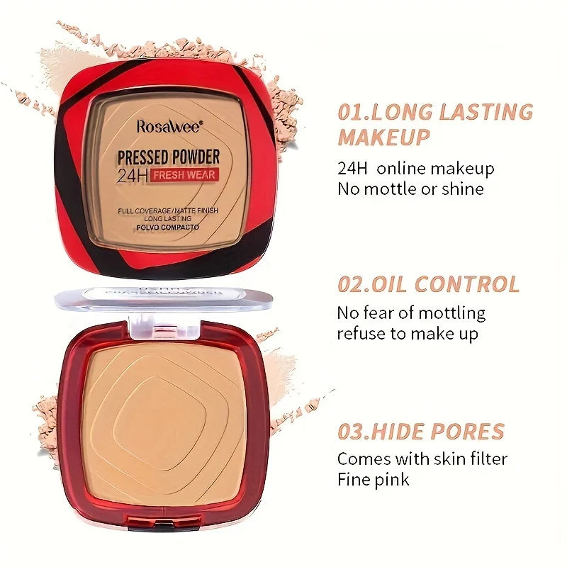 Matte Pressed Powder Foundation for Full Coverage & Oil Control