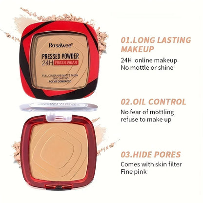 Matte Pressed Powder Foundation for Full Coverage & Oil Control