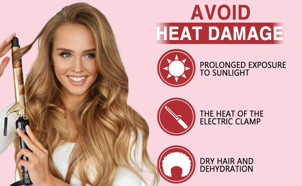 Thermal Heat Protection Spray for Hair Styling and UV Defense