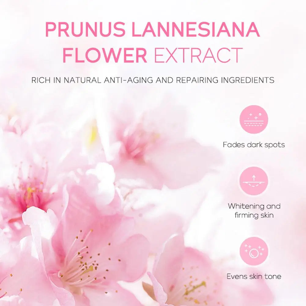 Sakura Complete Skincare Routine Set with Cleanser, Serum, Eye Cream & Moisturizer