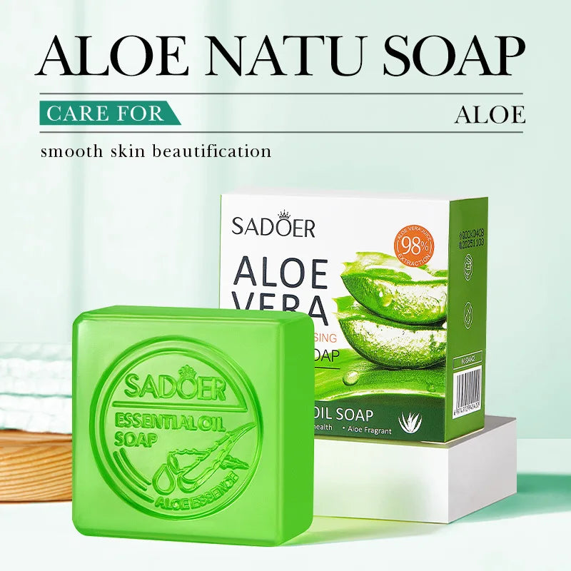 Aloe Vera Facial Cleansing Soap for Deep Cleansing, Hydrating and Oil Control