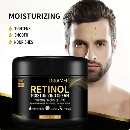 Men’s Retinol Face Cream for Wrinkles, Pore Refining and Deep Moisturizing