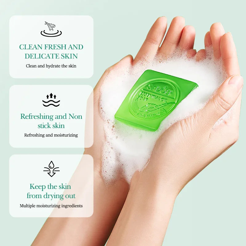 Aloe Vera Facial Cleansing Soap for Deep Cleansing, Hydrating and Oil Control