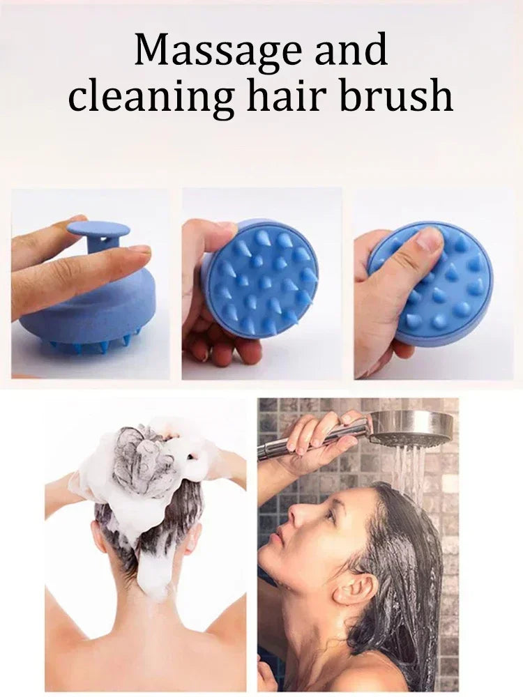 Silicone Scalp Massage Brush for Deep Hair Cleansing and Relaxing Shower Care