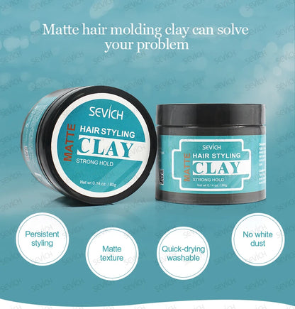 Matte Hair Clay for Men – Strong Hold, Natural Finish & Easy Wash (80g)