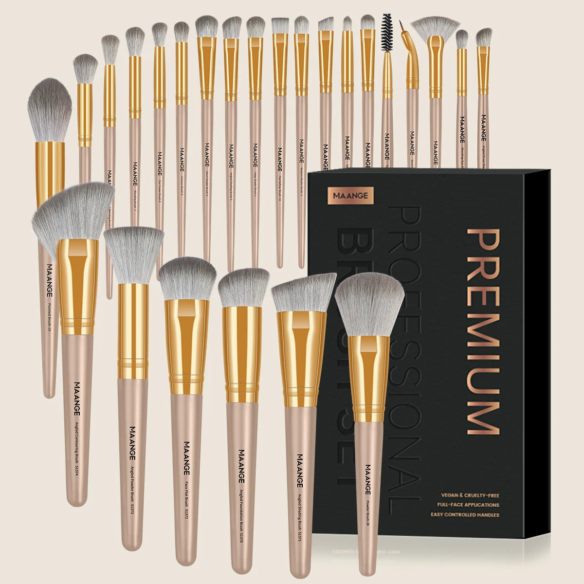 Professional Makeup Brush Set for Face and Eye Makeup with Gift Box