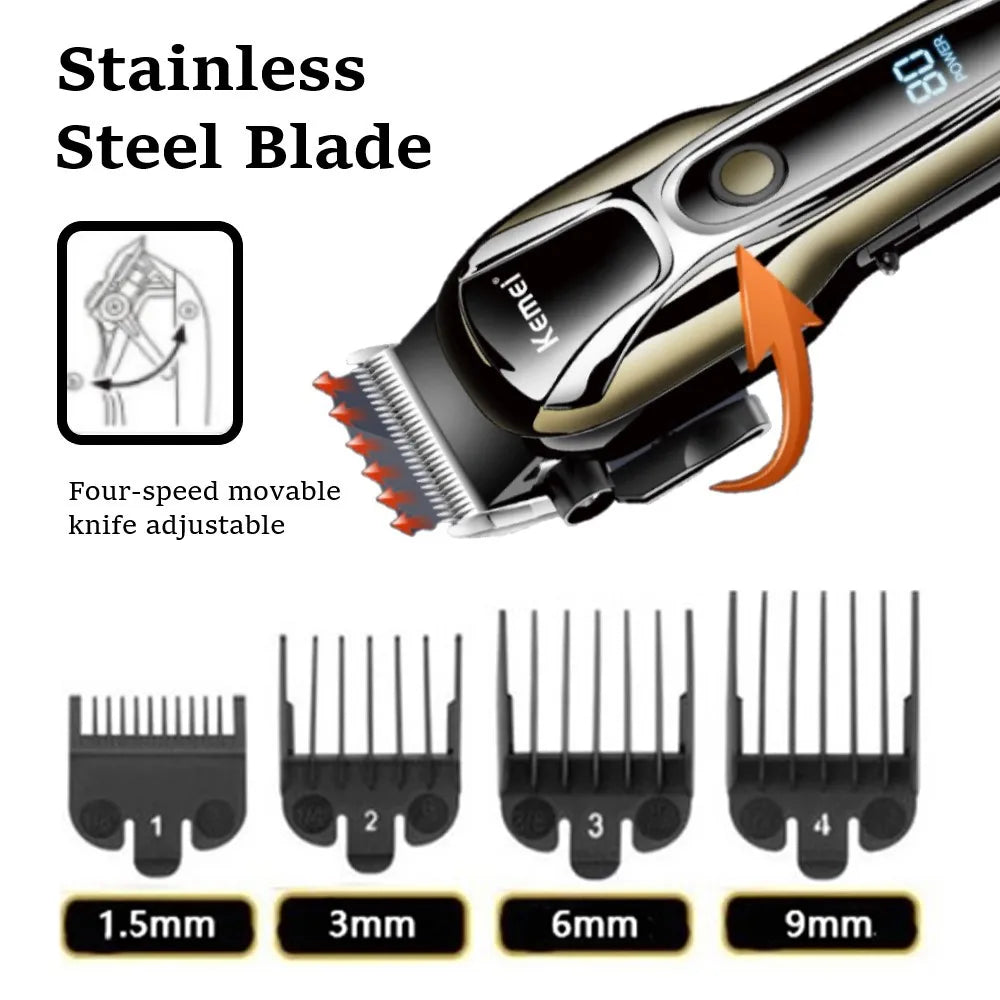 ProCordless Precision Hair Trimmer for Men – Rechargeable Beard & Hair Clipper with Stainless Steel Blades