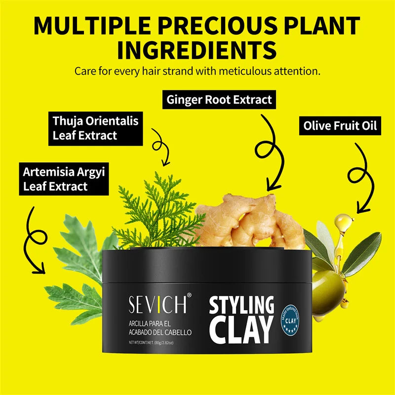 Matte Hair Clay for Men – Strong Hold, Natural Finish & Easy Wash (80g)