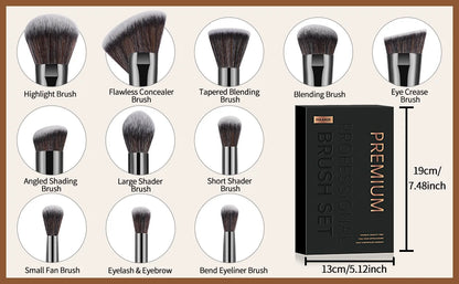 Professional Makeup Brush Set for Face and Eye Makeup with Gift Box