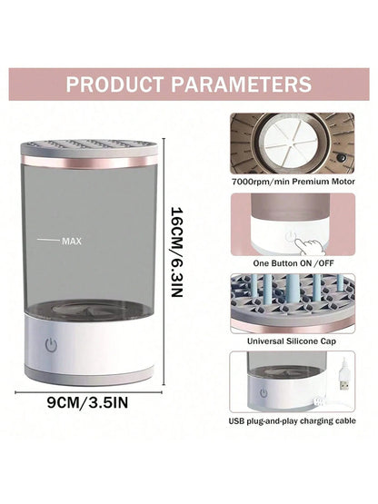 Electric Makeup Brush Cleaner – Automatic Rotating Brush Spinner