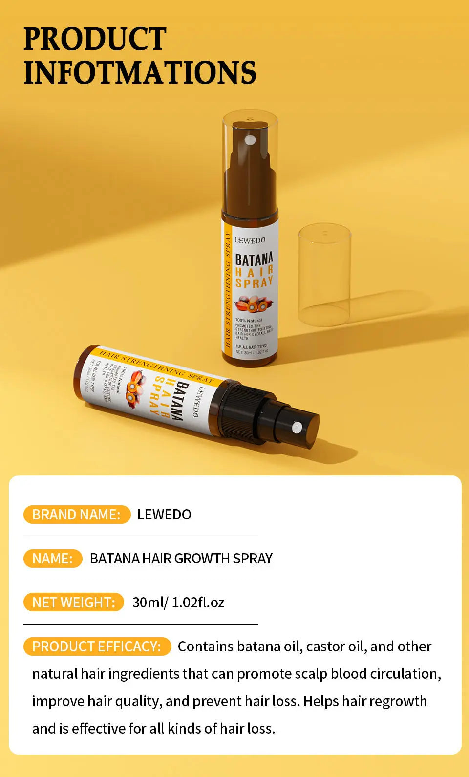 Batana Hair Growth Oil and Nourishing Scalp Treatment