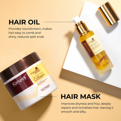 Karseell Collagen Hair Repair Mask and Argan Oil Treatment Set