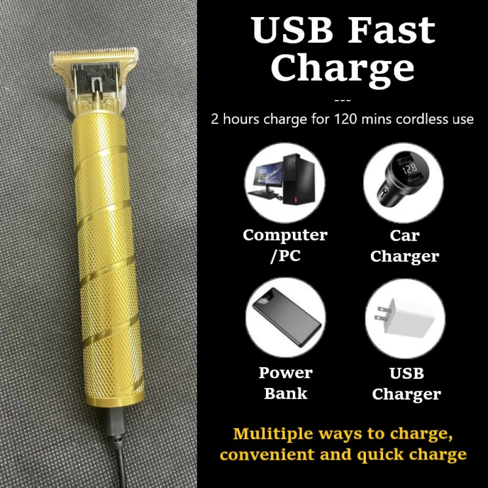 ProCordless Precision Hair Trimmer for Men – Rechargeable Beard & Hair Clipper with Stainless Steel Blades