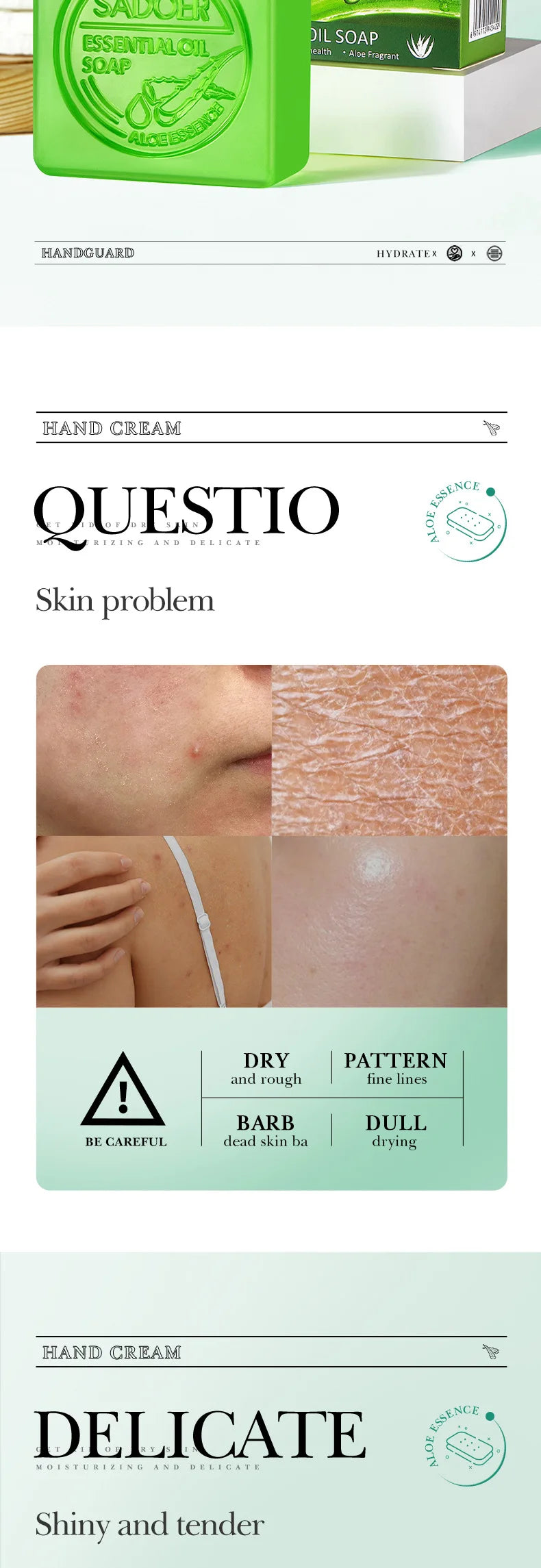 Aloe Vera Facial Cleansing Soap for Deep Cleansing, Hydrating and Oil Control