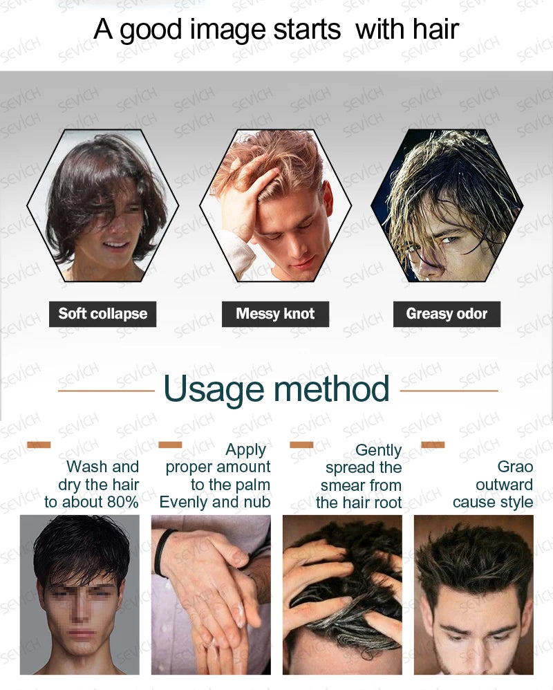 Matte Hair Clay for Men – Strong Hold, Natural Finish & Easy Wash (80g)