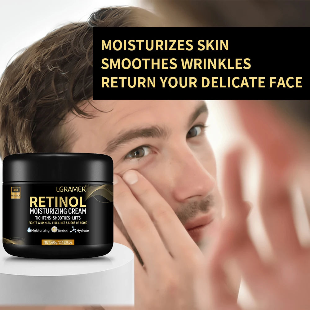 Men’s Retinol Face Cream for Wrinkles, Pore Refining and Deep Moisturizing