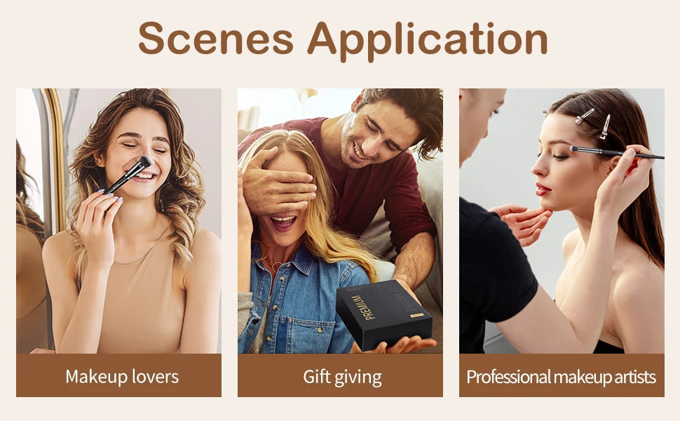 Professional Makeup Brush Set for Face and Eye Makeup with Gift Box