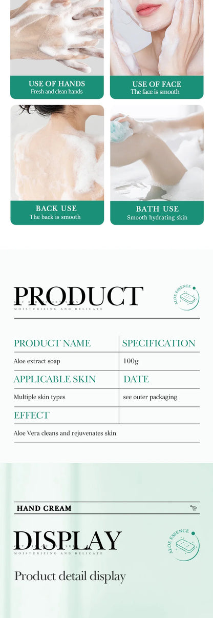 Aloe Vera Facial Cleansing Soap for Deep Cleansing, Hydrating and Oil Control