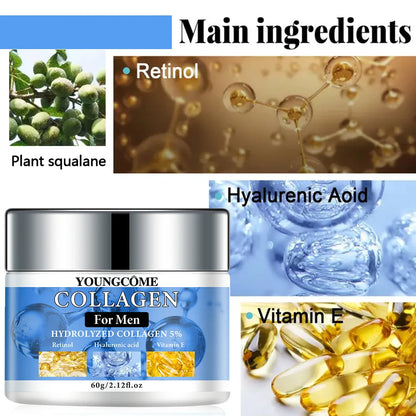 Men’s Retinol Collagen Face Cream, Firming, Moisturizing & Anti-Wrinkle Skin Repair