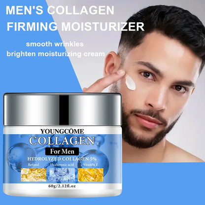 Men’s Retinol Collagen Face Cream, Firming, Moisturizing & Anti-Wrinkle Skin Repair