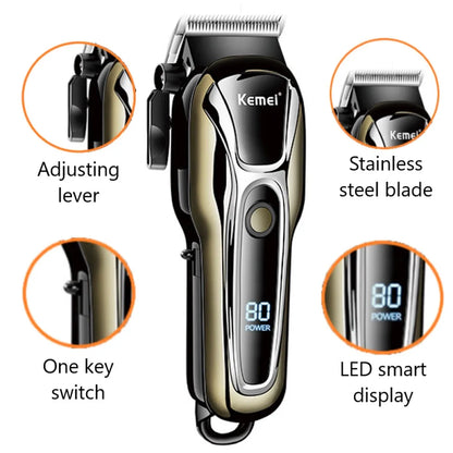 ProCordless Precision Hair Trimmer for Men – Rechargeable Beard & Hair Clipper with Stainless Steel Blades