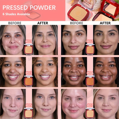 Matte Pressed Powder Foundation for Full Coverage & Oil Control