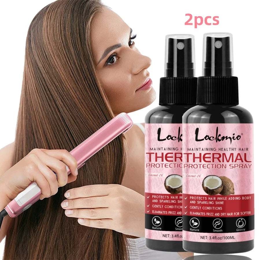 Thermal Heat Protection Spray for Hair Styling and UV Defense