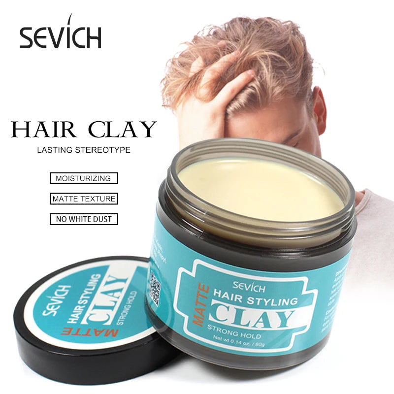 Matte Hair Clay for Men – Strong Hold, Natural Finish & Easy Wash (80g)