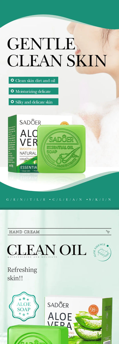 Aloe Vera Facial Cleansing Soap for Deep Cleansing, Hydrating and Oil Control